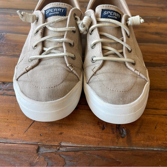 Sperry Crest Vibe Washed Linen Boat Shoe - Picture 5 of 14